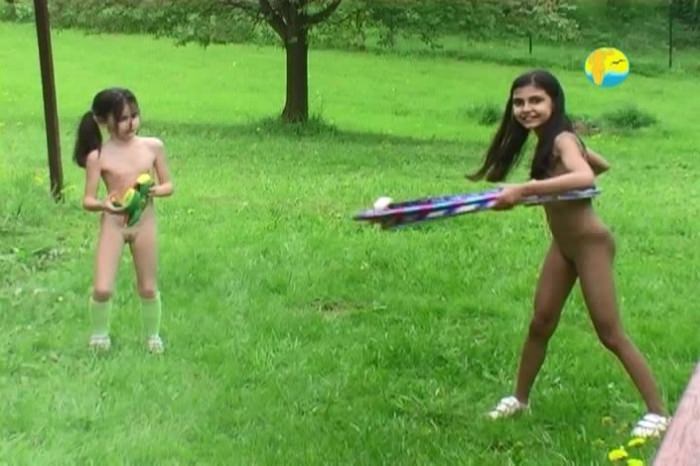 Girls nudists twist the hoop in nature - camping nudists in nature video Naturist Freedom